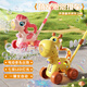 Huangen Giraffe Pushing Toy Handheld Blasenblasen-Maschine Puzzle Spielzeug Baby Walking Cart Säuglinge und Kinder 1-3