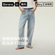 Banana extraordinary pants 501Relax men's micro-elastic banana straight jeans loose casual pants 2025 spring new pants denim sky blue L