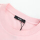 VJC 2025 Frühlings- und Sommer-Mode-Mode-Mode täglich Luxus-Luxus-Luxus-T-Shirt mit kurzem Ärmel Rundem Hals Vielseitiger Top B24BA1048 Pink Regular XL /52