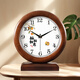 Han Shi (Hense) Shishi Ruyi solid wood clock for living room creative desktop clock ornaments desktop quartz silent clock HD520
