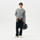 Gray cashmere New Zealand imported superfine merino wool Henry collar cashmere sweater for men gray ready in stock XXS m