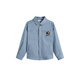 ANTA Children's boys' refreshing, breathable, comfortable, casual and versatile shirt 2026 spring and autumn new style children's long-sleeved trendy seaside blue-1 110
