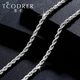 Ruofei platinum men's necklace pt950 platinum necklace men's simple trendy brand hemp rope necklace men's solid necklace gift platinum 950 length 45-48cm weight 9-10 grams