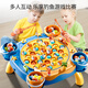 Jingxiong baby electric magnetic fishing toys for children 1 to 2 years old, 3 children, two weeks and a half, three boys, 6 girls, toddlers, blue 31 magnetic fish + 4 barrels + 8 poles + 4 three-dimensional scenes
