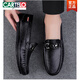 Cartelo 2025 zapatos de frijoles para hombres zapatos de cuero casuales de cuero para hombres de cuero para hombres primavera y otoño suela suave conductora zapatos perezosos marrón 9905 40 40