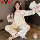 Yalu Gold Velvet Pyjamas für Frauen im Frühling und Herbst Winter langärmelige Strickjacke Cartoon Cat-Sensuelle Hauskleidung kann außerhalb von Ins 9904 Welpe 2xl empfohlen 135-150jin [Jin gleich 0,5 kg]