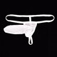 Men's Sexy Underwear Transparent Ice Ribbon T-Pants Men's T-Pants Men's See-through Sexy Underwear Flesh Color One Size Cover Opening