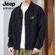 JEEP SPIRIT吉普外套男款春秋2025新款衬衫翻领秋装男士工装夹克初秋褂子上衣 JEEP【升级版】K12806黑色 L 【建议110-128斤】