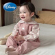 Disney baby suit spring and autumn style sweet floral doll collar shirt embroidered overalls two-piece autumn baby clothes pink rabbit shirt ten overalls two-piece 90 (22-26Jin[Jin equals 0.5 kg])