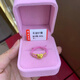 OKZ Gold Hello Kitty Hello Kitty pure gold 999KT cat ring woven gold-plated ring as a gift for your girlfriend Type A gold KT cat ring 0.56g