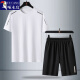 
Woodpecker (TUCANO) summer ice silk quick-drying short-sleeved T-shirt men's sports suit young middle-aged and elderly casual loose dad top t T8802 dark blue K719 [short-sleeved + trousers] 3XL (155-170Jin [Jin equals 0.5 kg])