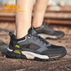 Jeep Outdoor Outdoor Casual Herrenschuhe für Frühlings- und Sommer-Sportschuhe Hollow atmable Wanderschuhe Mesh dicker Sohle nicht rutschgrau P420912023 Standard Sportcode 39 240