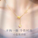 Shilianxiang gold four-leaf clover necklace for women imitation pure gold pendant 18K pure gold for Valentine's Day for your girlfriend four-leaf clover