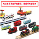 Qianqimeng electric locomotive is compatible with wooden Mitu wood BRIO wooden rail car small locomotive children's wooden rail red locomotive + carriage + unpowered head