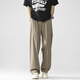 Foss Phil Japaner Yamamoto Casual Hosen Herren Sommereiseis dünne lockere drapierte Weitbein-Anzughose für Jungen Straight Hosen Trendy Marke 718-7011 Khaki XL [Vorgeschlagen 145-160jin [Jin gleich 0,5 kg]]