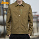 Jeep (JEEP) Jacket Men's Jacket Spring and Autumn New Casual Workwear Men's Lapel Loose Men's Top Military Green XL