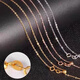 Olevo 18k gold necklace women's gold Chopard chain adjustable gold rose gold clavicle chain au750 sweater chain love k white Chopard chain 50cm shot 2 different styles