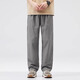 Catman (Miiow) Pantalones de seda de hielo de lino para la ropa de trabajo recto de secado rápido de verano para hombres para pantalones para hombres para deportes de verano y pantalones casuales gris + caqui 2xl