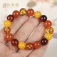 OUCERNY beeswax bracelet natural amber raw stone flower amber southern red agate blood amber multi-treasure bracelet as a gift for my wife and mother