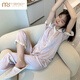 Modal French Palace Style Ice Seide Pyjamas Damen-Kurzarmhose im Sommer Neue Internet-Promi-Kleidungsstil-Kleidungsstücke Set hochwertig-yfy9905 Kurzarmhosen] M empfohlen 80-100jin [Jin gleich 0,5 kg]]