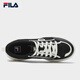 FILA 斐乐官方男鞋COOKIES复古帆布鞋2025夏新款曲奇鞋时尚休闲鞋 黑/奶白-BG 39