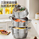 Royalstar steamer 304 thickened stainless steel multi-layer combination timer soup pot household large capacity multi-layer steamed bun pot intelligent timer 99 minutes three layers 32cm