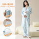 Cat Man-Begrenzungskleidung Pyjamas für Frauen im Frühling und Herbst mit Brustpad reines Baumwollschwangerschaft und stillender langer Nachthemd und Winter für die Geburt von Ambirth AM-11991-DK1008 XL