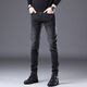 
JEEP SPIRIT genuine Jeep high-end jeans men 2025 summer thin slim foot high-end elastic casual pants men 1048 black regular size 30 waist circumference 2 feet 3 suitable for 110-120 Jin [Jin equals 0.5 kg]