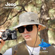 Jeep fisherman hat for men and women summer outdoor mountaineering visor sun protection sun hat fishing hat breathable cool hat fashion hat X403 black