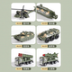 Mommy's twin tank toy military model set children's helicopter alloy car boy 3-6 years old 2 baby gift