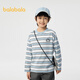 Balabala children's clothing boys' T-shirt children's 2025 spring new long-sleeved top striped shopping mall same style 202125100106