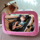 Chuangjingyi chooses the rearview mirror of the car in the car baby reflector for the car safety seat baby observation mirror HD black mirror + green gray dog