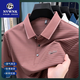 Nvwnk Mulberry Silkworm Ice Silk Silk T-shirt à manches courtes NOUVEAUX BRADET SUMPRE SUMPRE SÉMILLE POLO PAUL PAURT TOP TOP TOP TREND Z9922-BLUE M 165 [suggéré 95-120Jin [Jin est égal à 0,5 kg]]]
