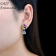 CAJJ Francois 4.8 carat topaz earrings flower earrings 925 silver natural colored gemstones jewelry topaz earrings