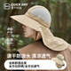 目丸2025新款帽子男士夏季太阳钓鱼帽遮阳防晒帽户外夏垂钓登山渔夫帽 卡其带披肩渔夫帽 均码