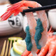 Smvp Magadan Sashimi de crevettes sucrées arctiques importées, prêtes à manger crues et super grandes sushis verts Sushi crevettes LA6167 une boîte 1kg (poids net)