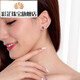 Caizhi sapphire earrings for women Japanese and Korean fashion colored gemstone earrings sterling silver plated 18k gold tanzanite earrings accessories