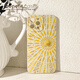 Si Jie Summer Personality Golden Sun is suitable for iphone16promax Apple 15PRO mobile phone case 13 new 14 sets 12 creative 11 all-inclusive xsmax silicone xr anti-fall 8p antique white-01QP12108TE golden sun and moon Huawei Mat