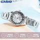 Casio (CASIO) watch ladies SHEEN simple casual fashion student waterproof exam pointer quartz watch gift for girlfriend LTP-1391D-7A elegant shining silver