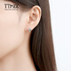 TTMIX platinum earrings geometric snake shape women's pt950 platinum crushed ice earrings 3.1-3.3g