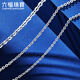 Lukfook Jewelry platinum necklace O-shaped chain platinum 950 plain chain clavicle chain price about 7.41 grams