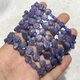 Qianjun Natural Tanzanite Love Bracelet Fashion Fashion Fashion Fresque simple Crystal Bracelet en forme de coeur Crystal Polvolence 1 # / 7 * 8 mm / Love / Single-Lang