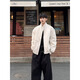 Poum Herren Joint Japanische Arbeitsjacke Herren 24 Frühling und Herbst Neue trendige Marke Loose Casual Double Reißverschluss Teenager Jacke Clh-y6629 Grau XL