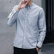 YOOOURTHING Oxford solid color long-sleeved shirt men's spring and autumn new business casual slim white shirt commuting tops white 2XL recommended 125-145Jin Jin equals 0.5 kg