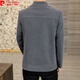 Pierre cardin 2025 new men's jacket spring and autumn trendy work clothes versatile jacket men's casual lapel top gray 695 2XL [suitable for 135-150Jin [Jin equals 0.5 kg]]