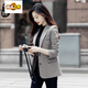 Chujing 2025 new blazer women's spring and autumn new Korean style casual fashion temperament small suit top British style brown 2XL