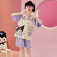 Mannido 2025 Летняя детская пижама Pure Cotton Thin Girl Chort-Reded Cartoond Cartoon Medium Girl Child Girl Princess Home Одежда B4877 Green [Double Short] 150 S Код рекомендуется 145-155 см.