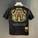 Guangan AEPE High-End-gedrucktes kurzärmeliges T-Shirt für Männer Sommer 2025 Neue, vielseitige und komfortable halbärmelige runde Hals-Design-Top JSW9902 Weiß L für 109-123jin [Jin gleich 0,5 kg]