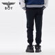 BOY LONDON trendy trousers couples black printed bouquet feet breathable casual pants N15903 black XS