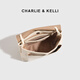 CHARLIE&KELLI CK品牌轻奢包包女包2025新款翻盖流浪包女士单肩斜挎包 贝壳白
